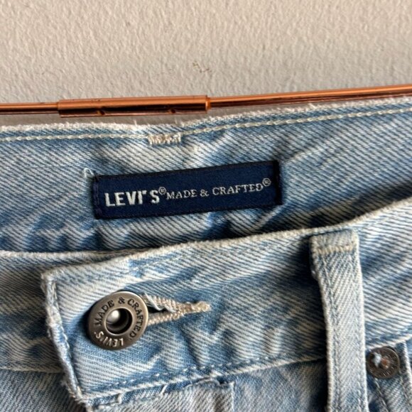 Levis Women Straight Leg High Rise Column Taper Patchwork Jeans Denim Size 25 30 - Picture 5 of 14